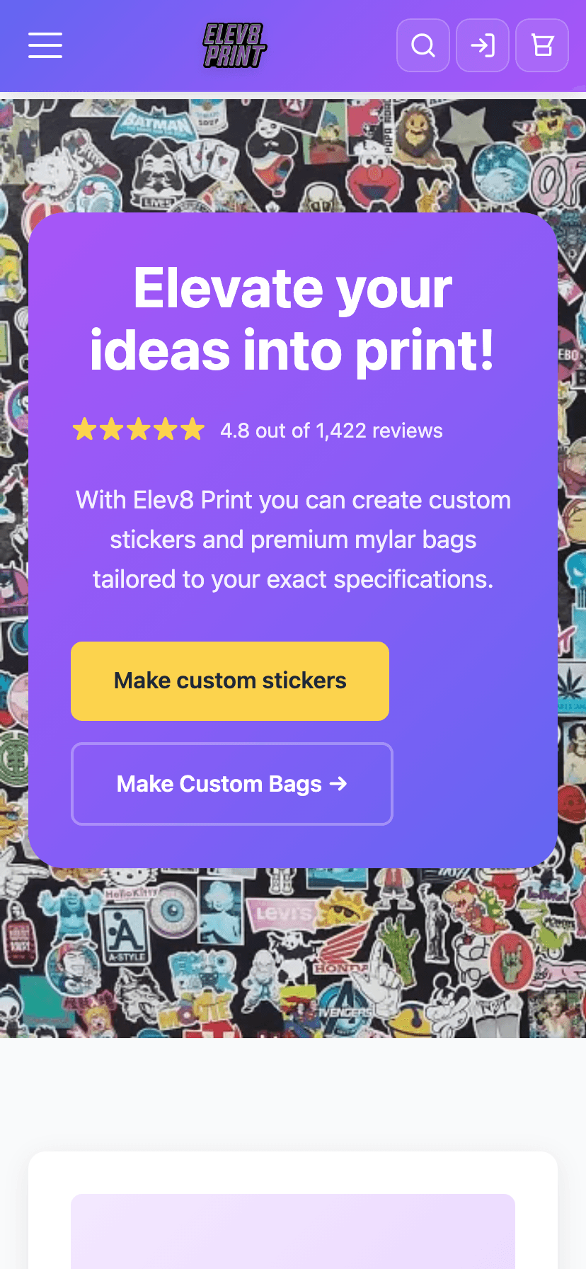 Elev8 Print website