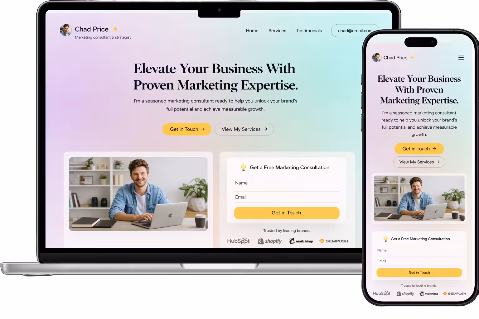 Mobile-first responsive design on multiple devices