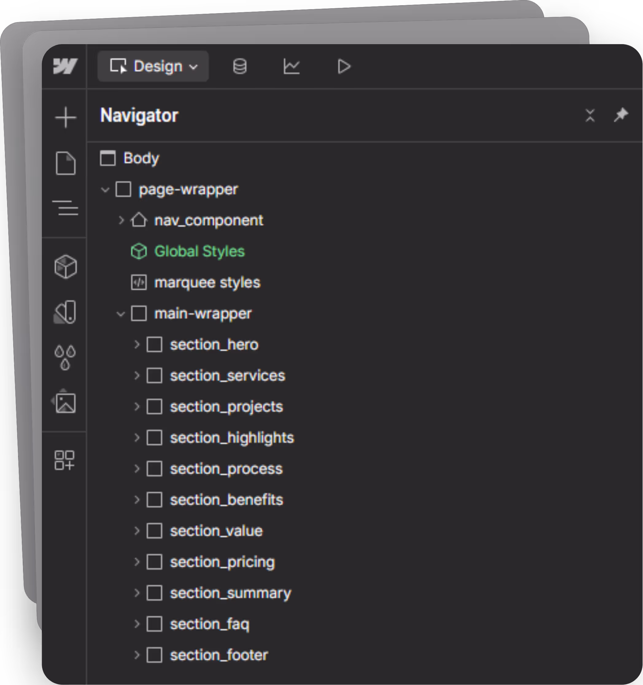Website content management interface